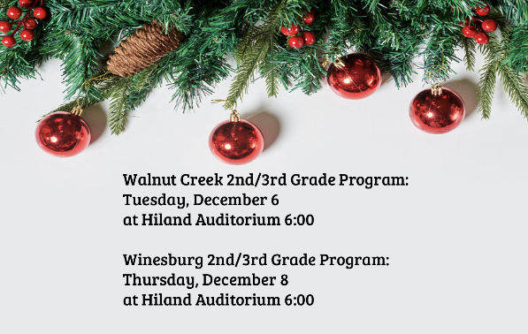 Christmas Programs: WC/WB